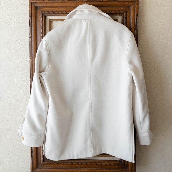 NWT H&M Women’s Ivory Coat Size XS Button Front Utility Pocket Jacket - Picture 8 of 8